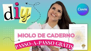 DIY I COMO FAZER MIOLO PARA CADERNO PERSONALIZADO I NO CANVA [upl. by Edeline425]