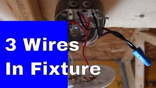 How To Wire A Light Fixture With Red Black And White Wires [upl. by Tadio]