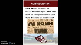 Corroboration for History [upl. by Coats]