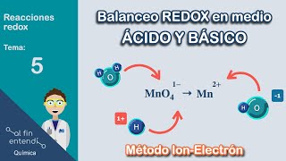 Balancear reacciones REDOX Parte 3 ¿Cómo balancear en medio ÁCIDO amp BÁSICO [upl. by Auria780]