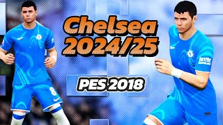 COMO CREAR CAMISETA DE CHELSEA 202425 PES 2018 pes2018 chelsea premierleague enzofernández [upl. by Ariamat]