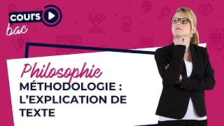 Bac de Philosophie  méthodologie de lexplication de texte [upl. by Novit]