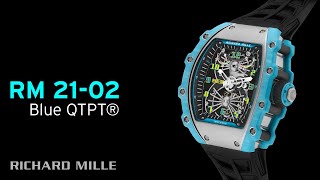 RM 2102 Tourbillon Aerodyne in Caribbean Blue Quartz TPT® — RICHARD MILLE [upl. by Alleda]