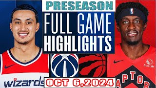 Toronto Raptors Vs Washington Wizards Full Game Highlights Oct 62024 NBA Preseason [upl. by Marjorie]