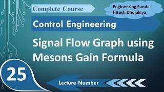 Masons Gain Formula for Signal Flow Graph Steps Process and Example 1 [upl. by Terrel346]