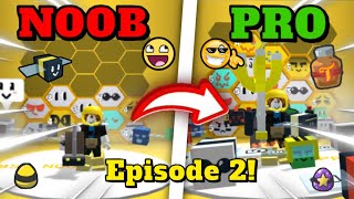 Noob To Pro F2P Episode 2 SUPER LUCKY Bee Swarm Simulator [upl. by Eislel]