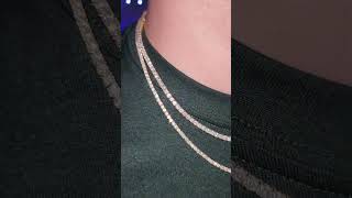 14k 3mm amp 25mm Diamond Tennis Chains from gusvillajewelry Review Vids Coming Soon shorts [upl. by Merwin]