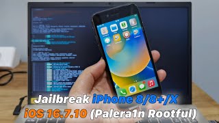 Jailbreak iPhone 88X  iOS 16710 Palera1n Rootful [upl. by Nagear]