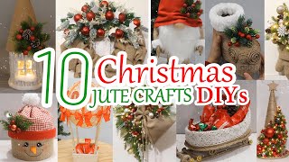 10 Cheap amp Beautiful DIY Jute Christmas Decorations Ideas at Home 2024 [upl. by Nnylanna]