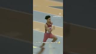 U 20 recordlongjump youtubeshort trackandfield shorts [upl. by Bough]