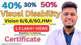 Low Vision Certificate  40 visual disability mean [upl. by Atalya]