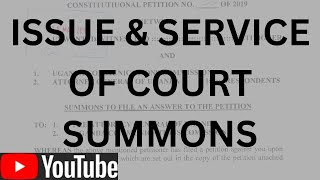 Issue and service of court summons Civil procedure law [upl. by Noella399]