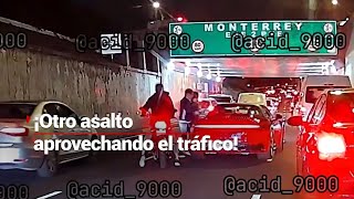 ¡Otro asalto en Viaducto Ratas aprovechan el tráfico para golpear a conductor de un Porshe [upl. by Cassella]