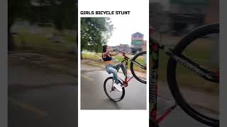 GIRL 🆚 BOYS BICYCLE STUNT 😱😱 shorts ytshorts shortvideos youtubeshorts short [upl. by Norrahs518]