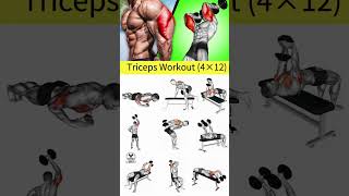 triceps workout at gym  tricep workout  triceps exercises  Build bigger Triceps  arms triceps [upl. by Yelserp]