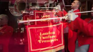 London Fanfare Trumpets  God Save The Queen Gordon Jacob Pt2  7 Piece Fanfare Team [upl. by Inoj]