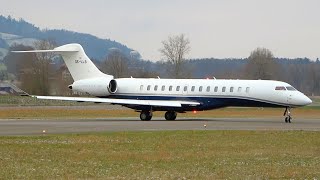 Power and Elegance Bombardier Global 7500 TakeOff from Bern [upl. by Ahsienat590]