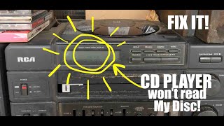 Top Loading CD player wont workread my cd  EASY FIX [upl. by Akoyin]