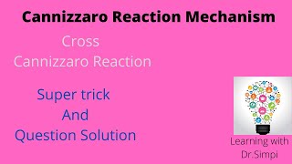 Cannizzaro Reaction with easy trick and Mechanism  Class 12 Organic Chemistry  B Pharmacy [upl. by Ecilahc]