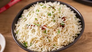 Jeera Rice  How To Cook Indian Restaurant Style Basmati Rice Step By Step [upl. by Uchida407]