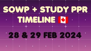 TODAYS PPR TIMELINE 🇨🇦  28 amp 29 FEB 2024 PPR [upl. by Medina566]