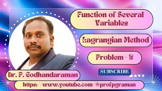 12 Lagrange method  Function of Several Variables  21MAB101T  Calculus and Linear Algebra [upl. by Rochelle]