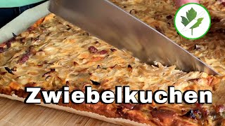 Einfacher Zwiebel Blechkuchen ohne Hefeteig  So lecker [upl. by Okihsoy]