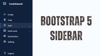 How to Create Sidebar Using Bootstrap 5  Responsive Sidebar With Bootstrap  Sidebar Menu [upl. by Annol556]