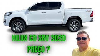 PREÇO E KM HILUX CD SRV 2020 [upl. by Laughlin]