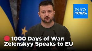 🔴 LIVE  Zelenskyy addresses European Parliament on 1000 Days of war in Ukraine  euronews 🇬🇧 [upl. by Darom]