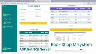 C Project Online Book Shop Using ASPNet and SQL Server [upl. by Anirtik]