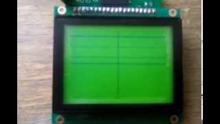 LCD KS0108 Parallel to Serial converter test 2  arduino code [upl. by Phylys]