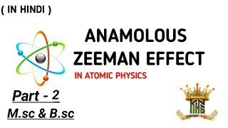 Anamolous Zeeman Effect Part  2  atomicphysics constantpagl csirnet csirnetphysicsonline [upl. by Onitselec]