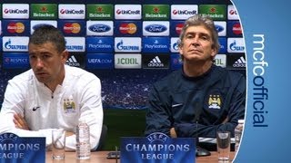 PREVIEW Plzen v City Pellegrini amp Kolarov press conference [upl. by Pliske659]