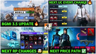 BGMI UPDATE 😱 BGMI 35 Update Here  New UC UP Event  Next Prize Path  A10 RP  BGMI New Update [upl. by Irrep]