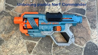 Pistola Nerf Commander unboxing nerf [upl. by Nellahs374]