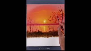 Mastering the Sunset A StepbyStep Acrylic Painting Tutorial [upl. by Atiker]