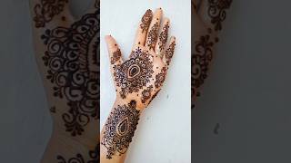 Simple and stylish mehndi design front hand shortsfeed [upl. by Yorztif888]