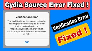 The Certificate for this server is invalid Cydia Source Error Fixed Error While adding Source Fixed [upl. by Udella836]