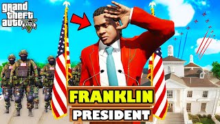 Franklins Last Day as A PRESIDENT in Los Santos GTA 5  SHINCHAN and CHOP [upl. by Elokin]