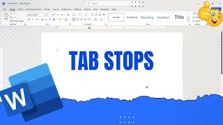 How to use and Set Tab Stops in Word [upl. by Beitch]