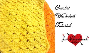 How to Crochet a Dish Cloth Cross Stitch Wash Dishcloth Tutorial [upl. by De Witt905]