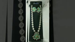 white colorgreencolornecklacewithearringshotsvideo [upl. by Julide]