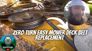 DIY Zero Turn Easy Mower Deck Belt Replacement [upl. by Diana]