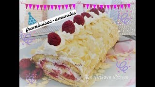 Recette Bûche FRAMBOISEAMANDES INRATABLE 2020🎉🎈 [upl. by Ayidah561]