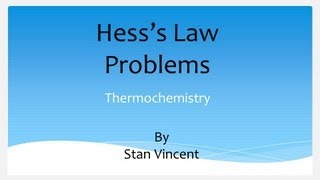 Hess Law  Problem Solving  Heat of Formation [upl. by Harrat826]