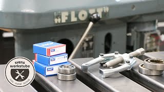 Flott TB10 Reparatur 3  Neue Kugellager für Spindel Pinole und Antrieb [upl. by Trish]