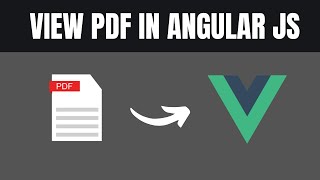 How To View PDF In Vue JS Tutorial Easy Method [upl. by Killarney]