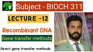 Recombinant DNA  gene transfer methods  direct gene transfer methods gene gun  biolistic method [upl. by Aimas130]