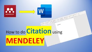 How to use MENDELEY to cite references in MS word  MENDELEY reference manager [upl. by Aicemed891]